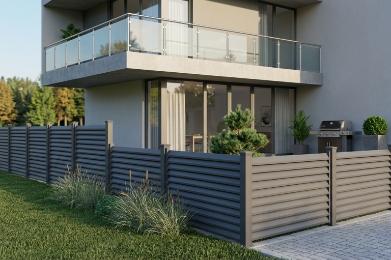 Aluminium Zaun in individueller Höhe für Garten und Terrasse