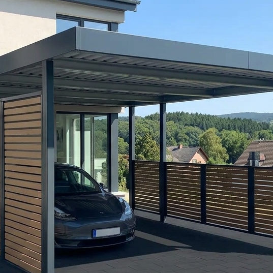 Moderner Metall Carport mit hochwertiger Optik