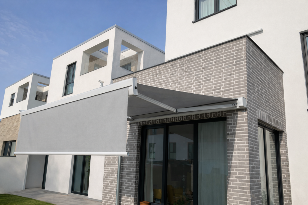 Moderne Kassettenmarkise mit Variovolant