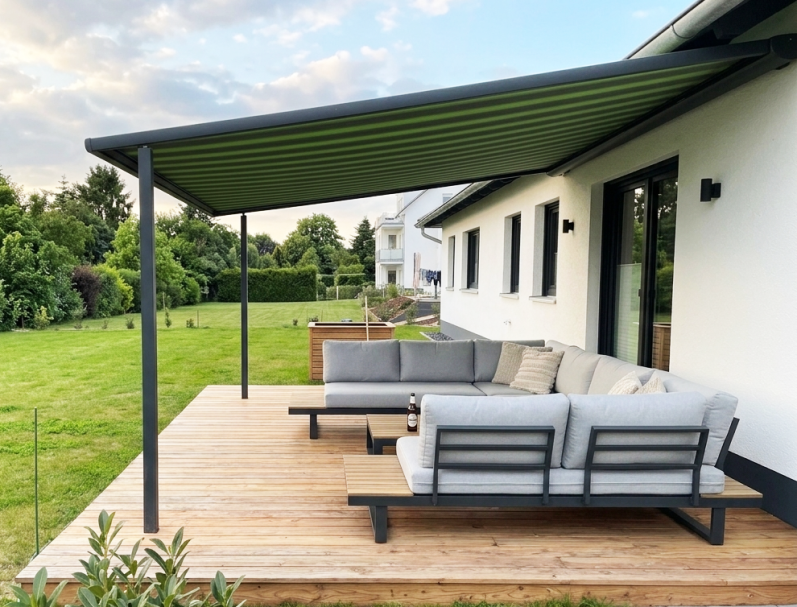 Pergolamarkise als Sonnenschutz für Terrasse
