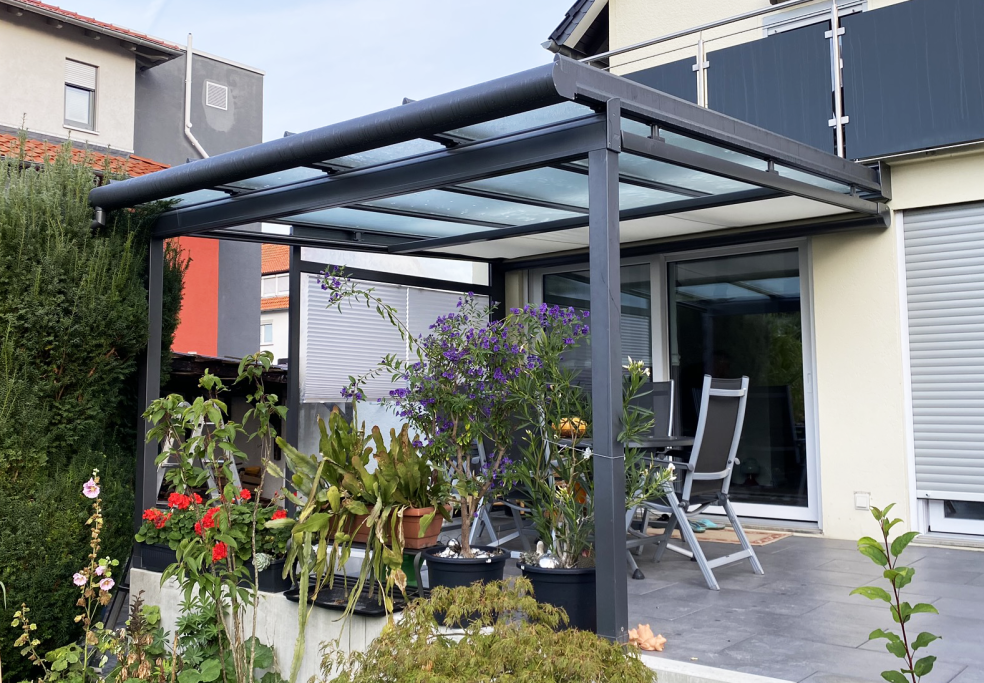 Terrassenüberdachung in Rosdorf als Referenzprojekt von MERPAL