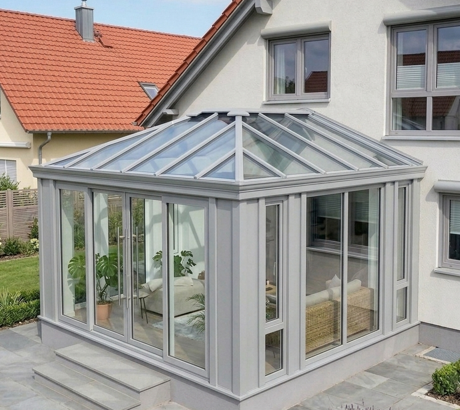 Sanierung eines Wintergartens mit neuen Glas- und Dachelementen