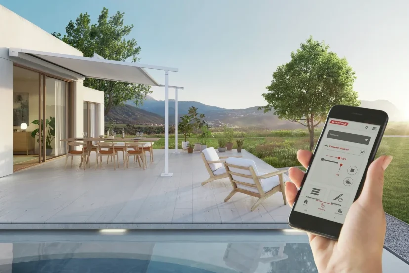 Steuerung für Markisen mit Fernbedienung App und Smart Home