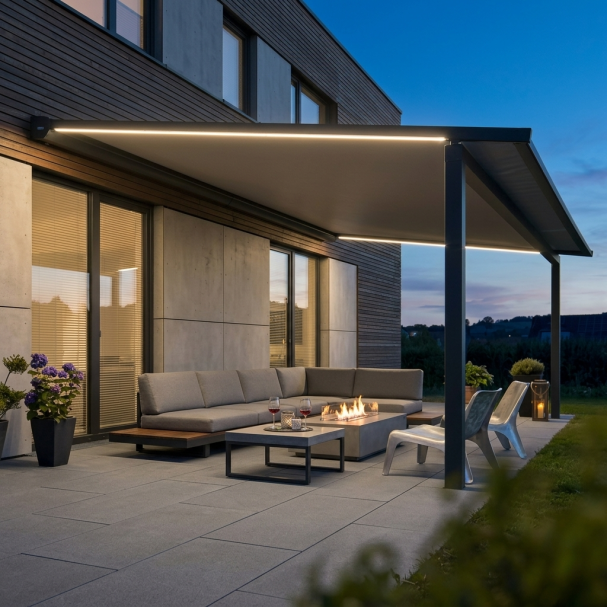 Gelenkarmmarkise als klassische Terrassenmarkise