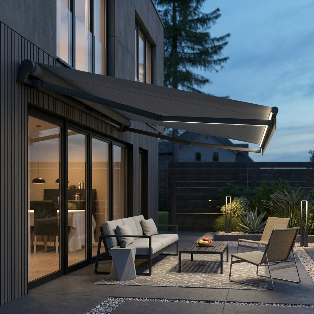 Gelenkarmmarkise als einfache Terrassenmarkise für Terrasse und Balkon